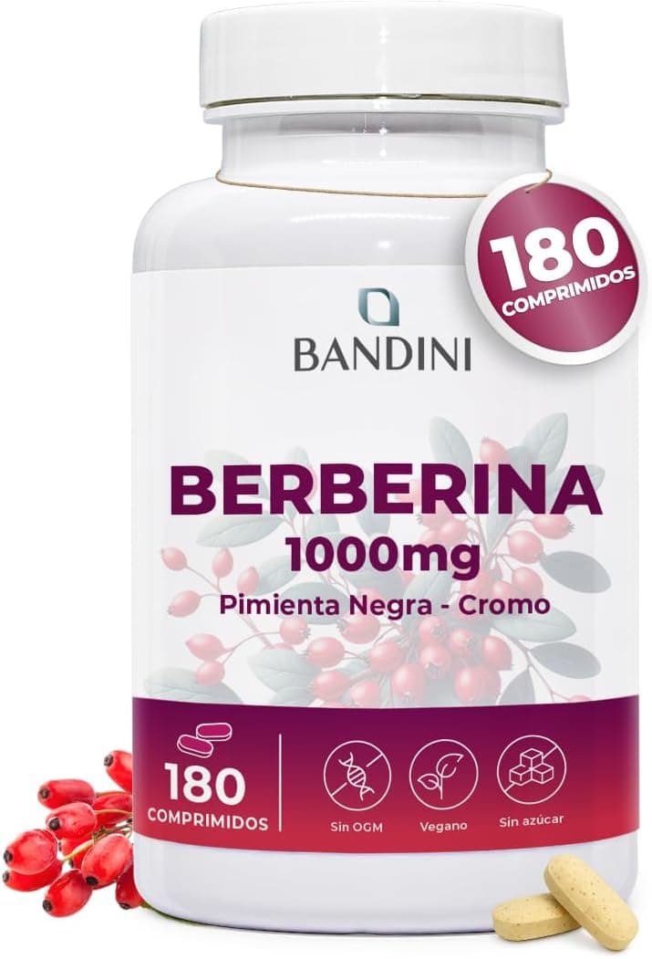 Bandini® Berberina 1000mg pura alta dosificación | 180 comprimidos veganos