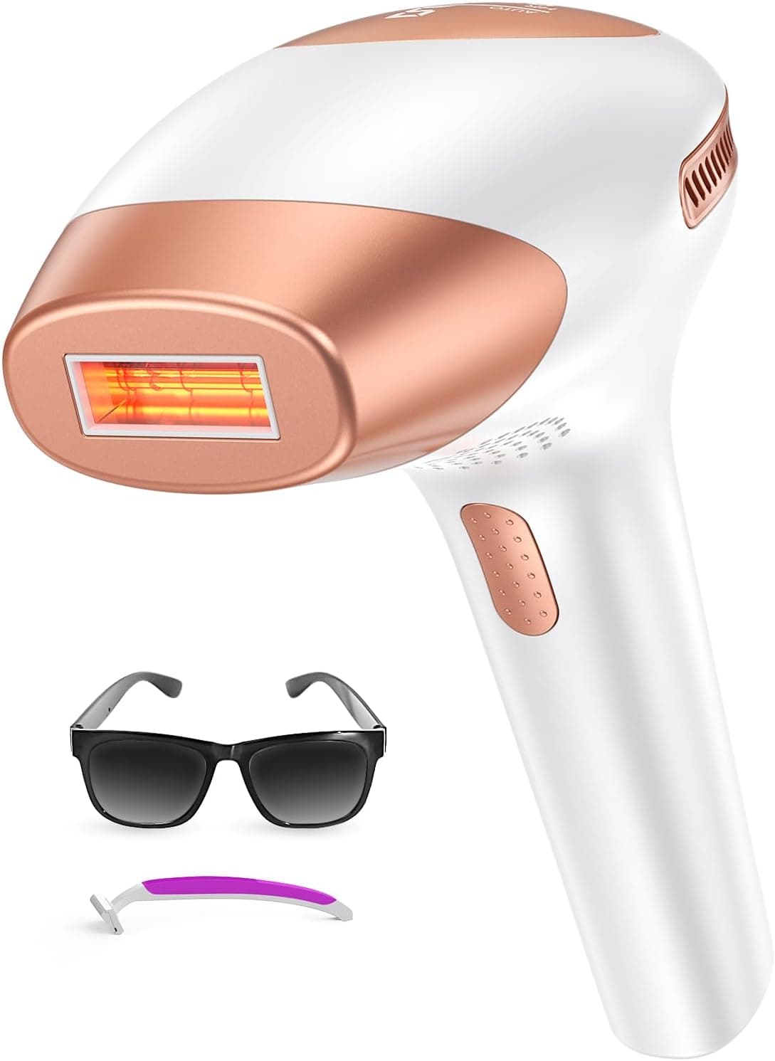 21J Depiladora Laser con 3 Funciones, IPL Depiladora de Luz Pulsada 9 Niveles Energía, 600-1200 nm Luz Roja, Máquina Laser Depilación Casa para Mujer Hombre, Rostro Bikini Axilas Cara Cuerpo