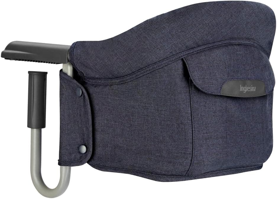 Inglesina Fast, Asiento de Mesa Plegable, Azul (Ocean Navy), Fácil de Transportar, Lavable, Instalación Segura, Hasta 15 kg, 35 x 27 42 cm