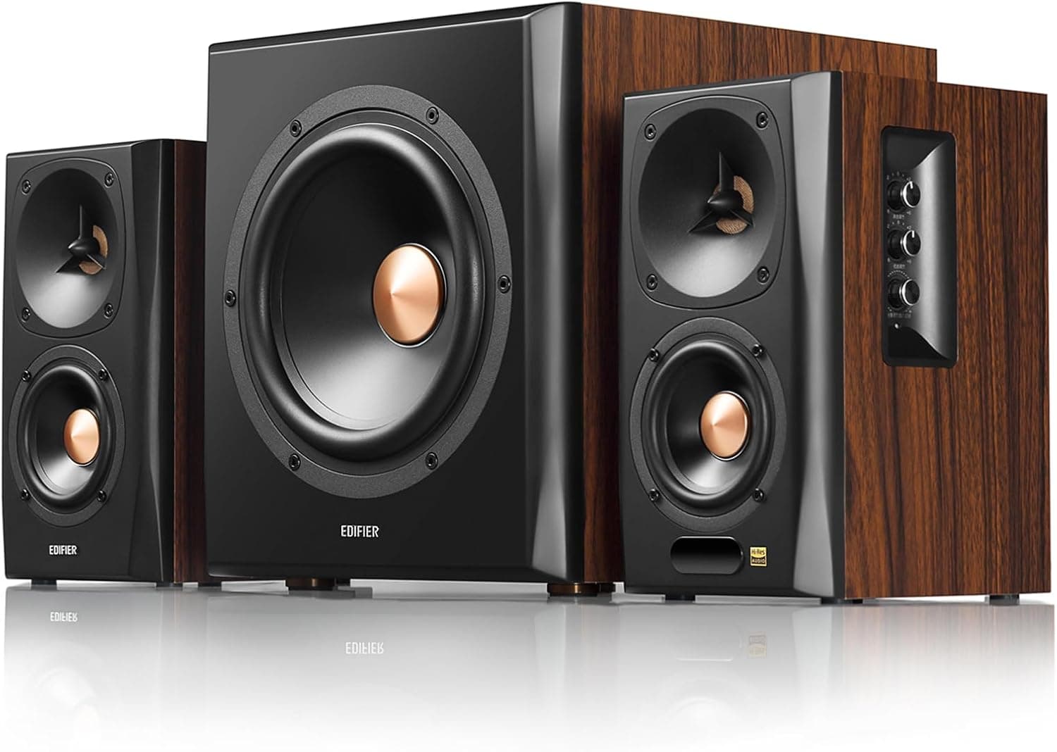 Edifier S360DB - 2.1 Bluetooth v4.1 aptX Biblioteca de Sonidos inalámbricos y Altavoces de subwoofer para Salas Multimedia, Salas de Estar