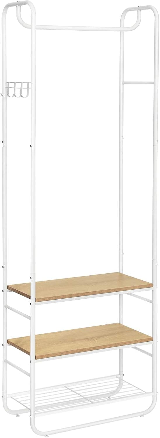 VASAGLE Perchero Zapatero Recibidor, Estantes, 58 x 28 x 181 cm