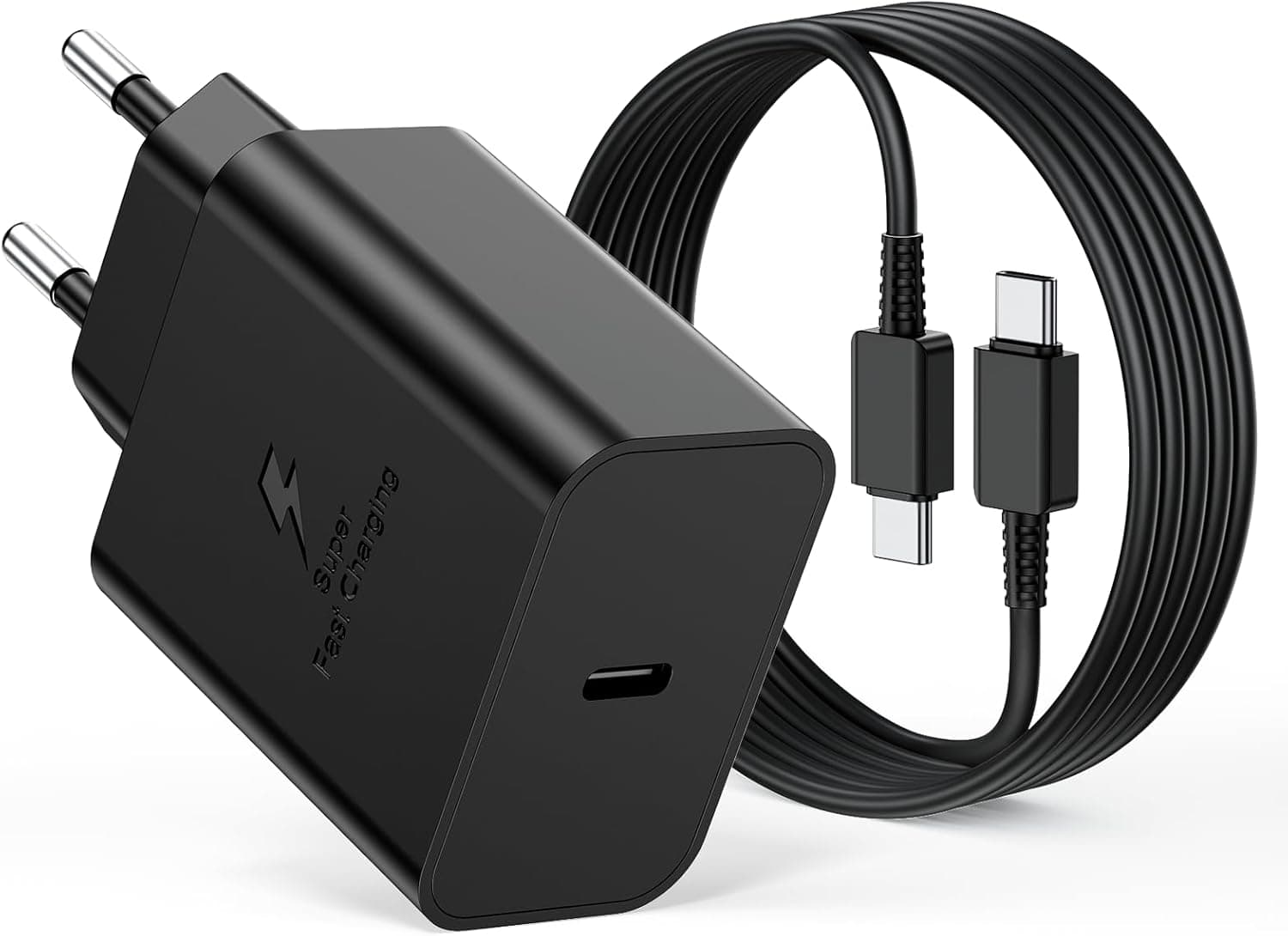 Cargador USB C 45W Cargador Carga Rapida para Samsung Galaxy S26 S25 Ultra S24 S23 S22 S21 A57 A56 A55 A54 A37 A36 A35 A25 A26 A17 A16 con 2M Cable, Enchufe USB C Cargador Rapido Movil Tipo C Cabezal