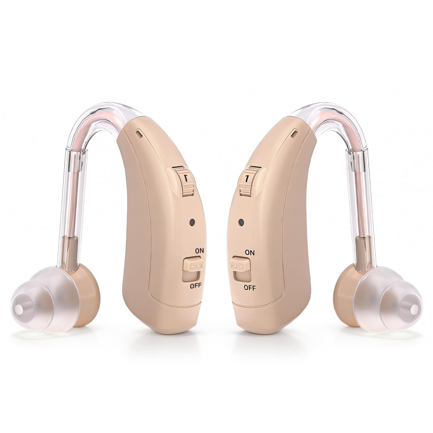 Reducción de ruido digital volumen ajustable. Dispositivo de sonido recargable para personas mayores, con Diseño retroauricular cómodo y ligero con puerto de carga tipo C.