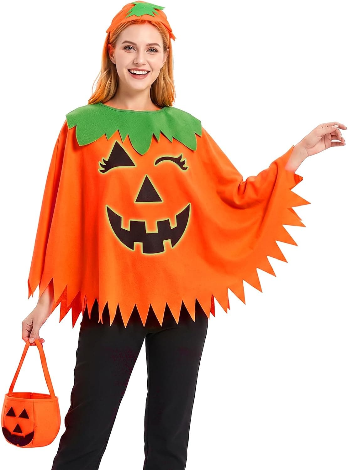 Set de 3 Piezas Disfraz de Calabaza, Disfraz de Calabaza de Halloween