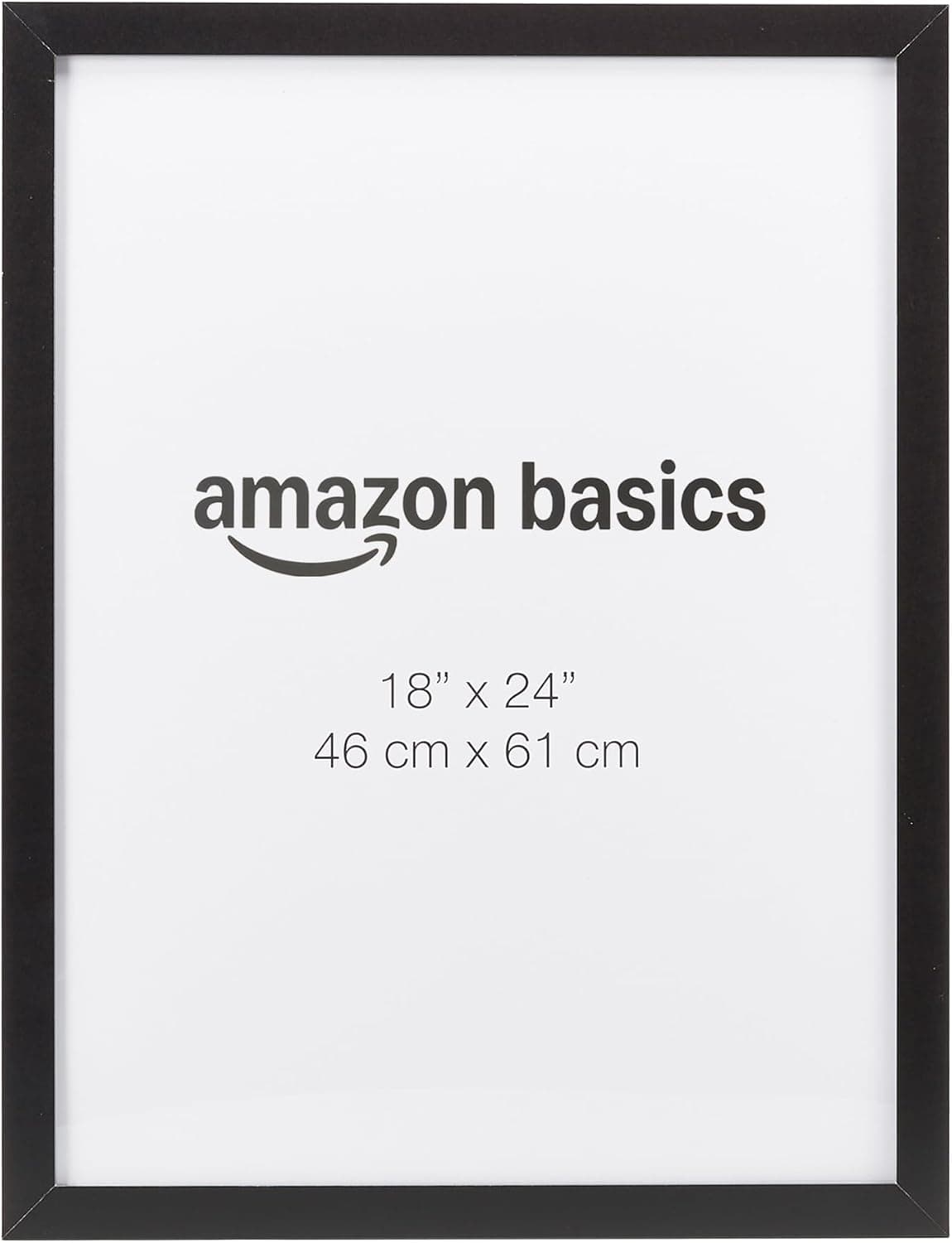 Amazon Basics Marco Rectangular de Madera para Pósteres o Fotos, 46cm x 61cm, Negro