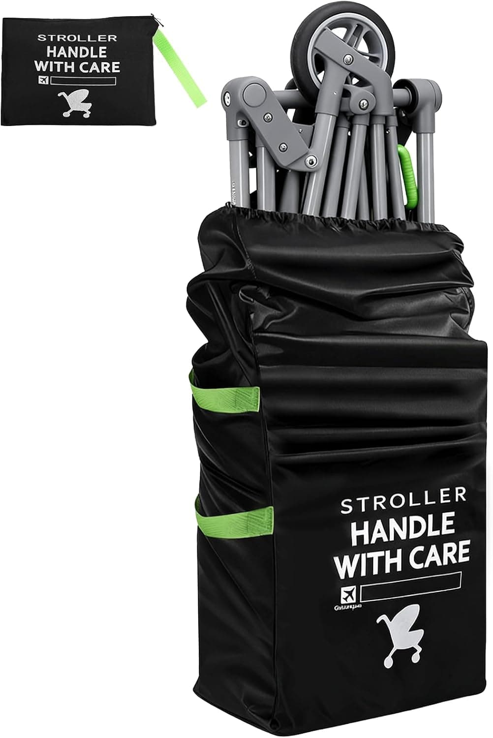 Vicloon Bolsa Transporte para Cochecito, Grande Bolsa de Viaje para Cochecito, 115cmx53cmx31cm, Bolsa de Transporte Silla de Paseo con para Avión, Tren o Coche, Impermeable Tela Oxford, Negro