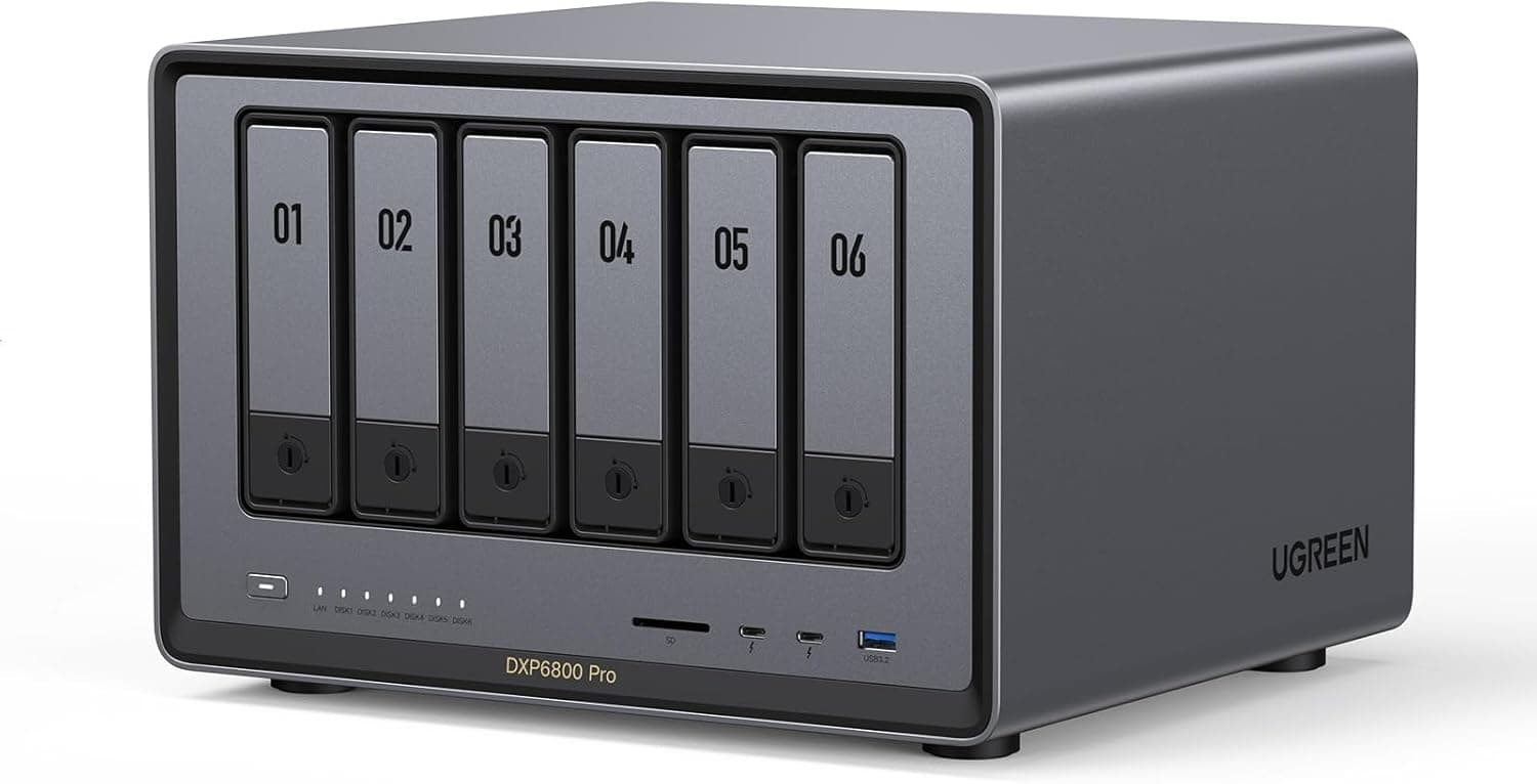 UGREEN NASync DXP6800 Pro, NAS de Escritorio de 6 bahías, Intel i5-1235U