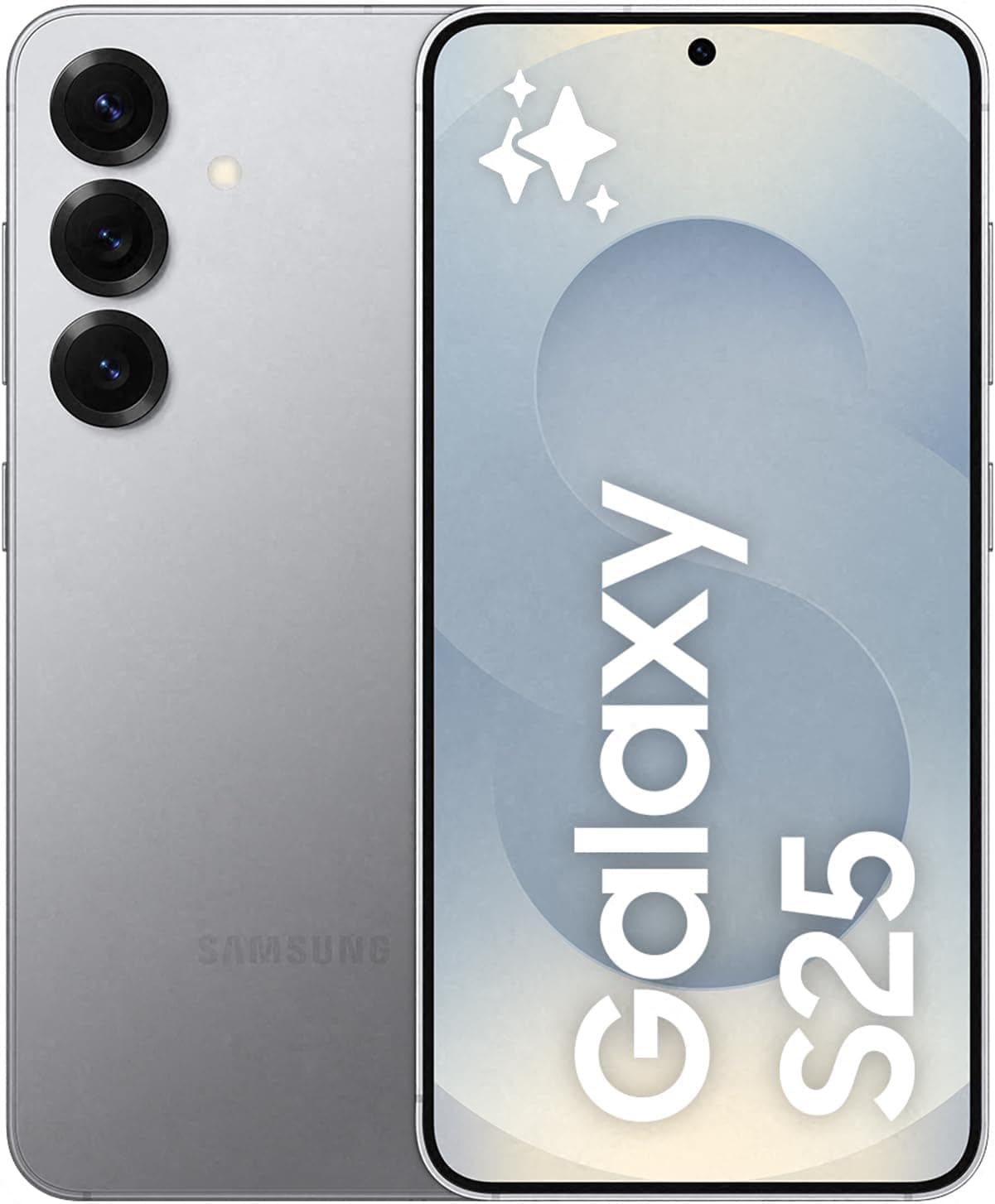 Samsung Galaxy S25 256GB Teléfono Móvil con IA, Galaxy AI, 12GB RAM, Cámara 50MP, Dual SIM, IP68, Garantía del Fabricante 3 Años + 1 Año Extra, Color Gris (Versión Española)