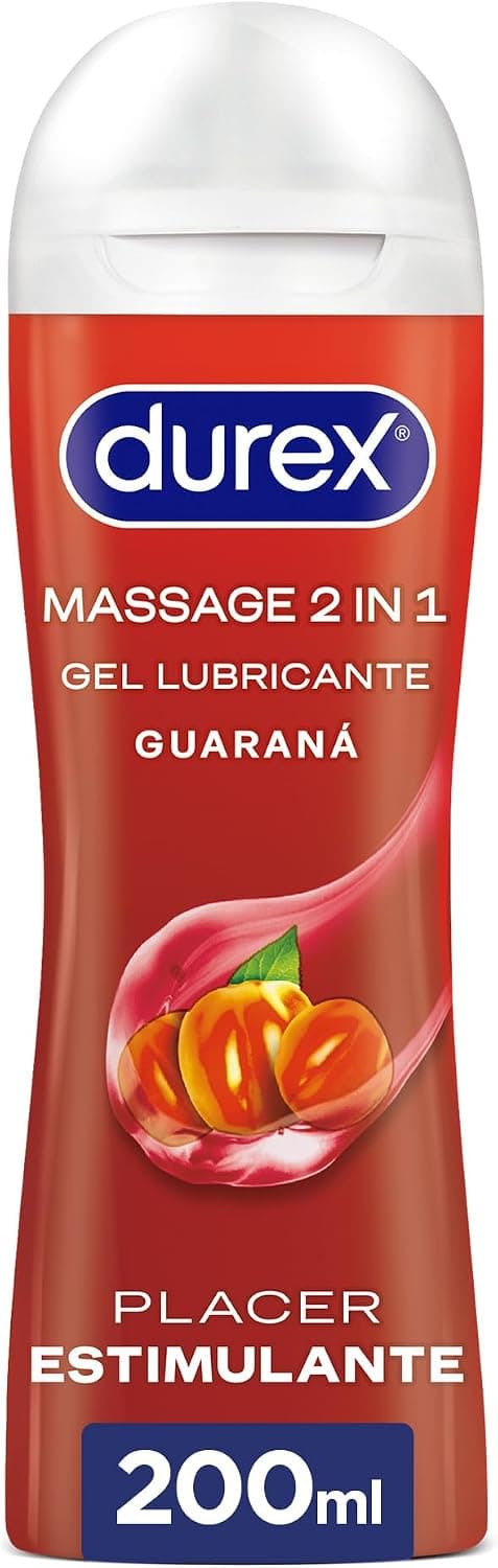 Durex Play Massage 2 en 1 Gel de Masaje & Lubricante Intimo con Guaraná 200 ml