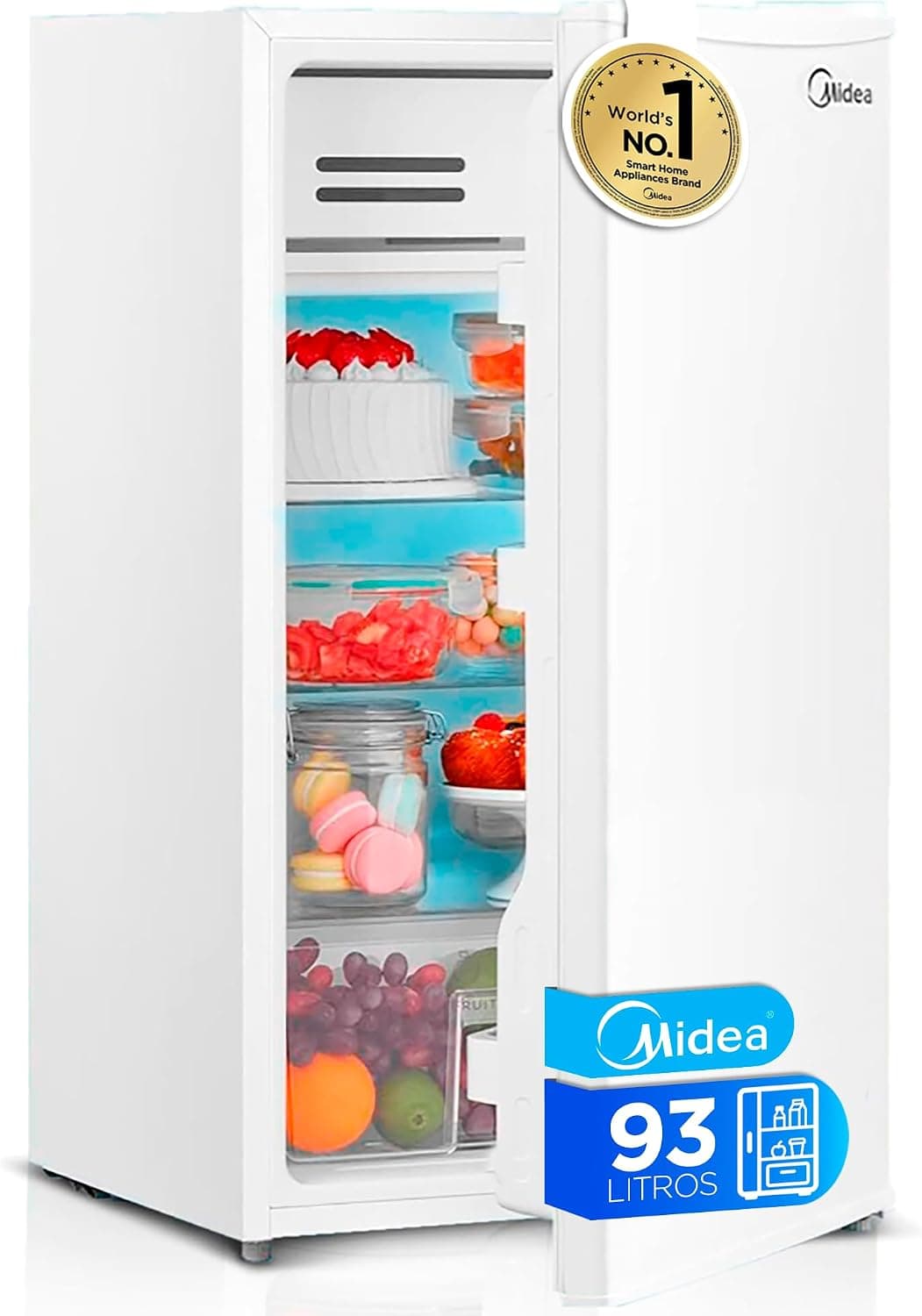 Midea Nevera Pequeña 93 L | 84 cm x 54 cm | Silenciosa 39 dB | Bajo Consumo