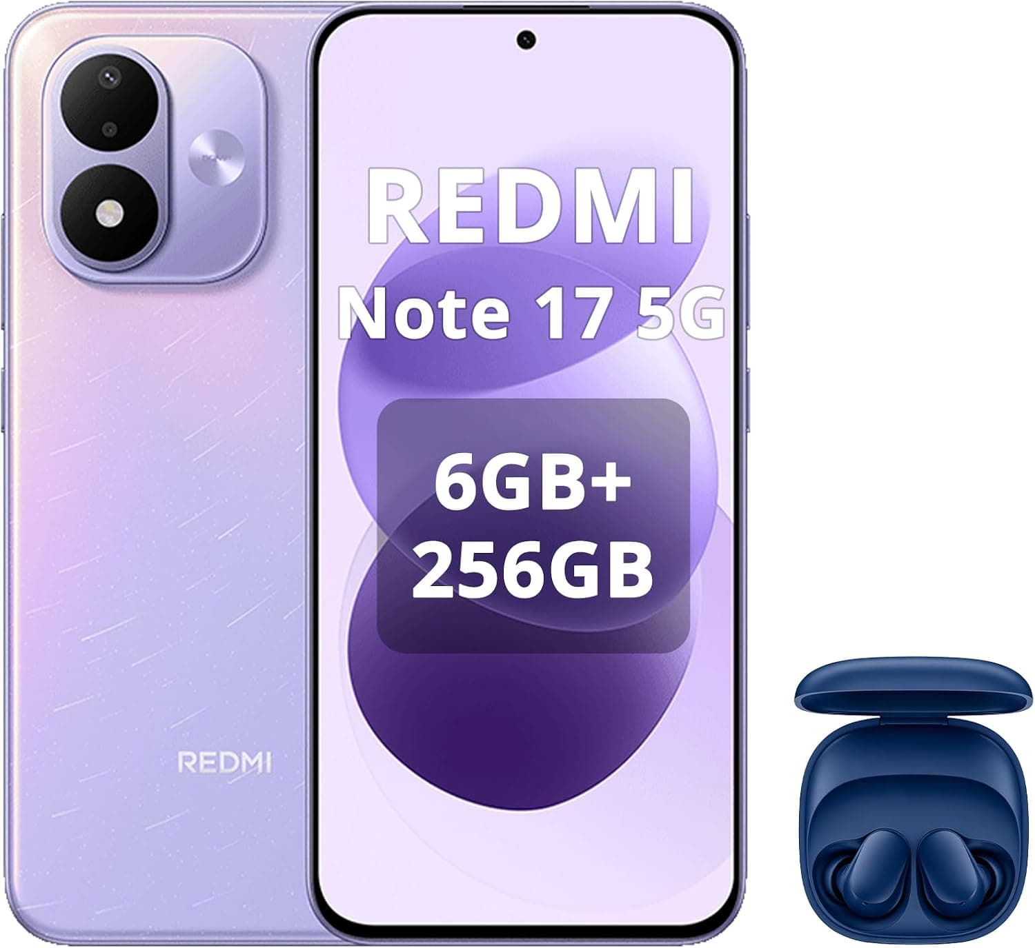 XIAOMI Redmi Note 17 5G 6+256GB, Púrpura, Incluye Auriculares Azules