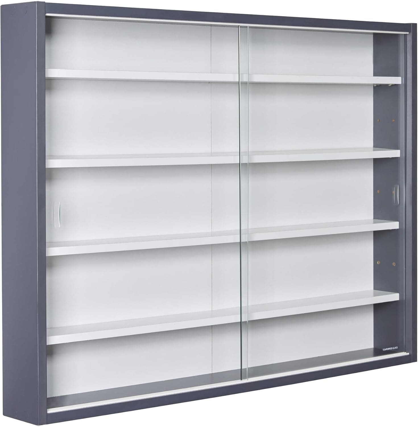 Inter Link: Vitrina de colección para Figuras Vitrina de Pared Gris 80x60cm