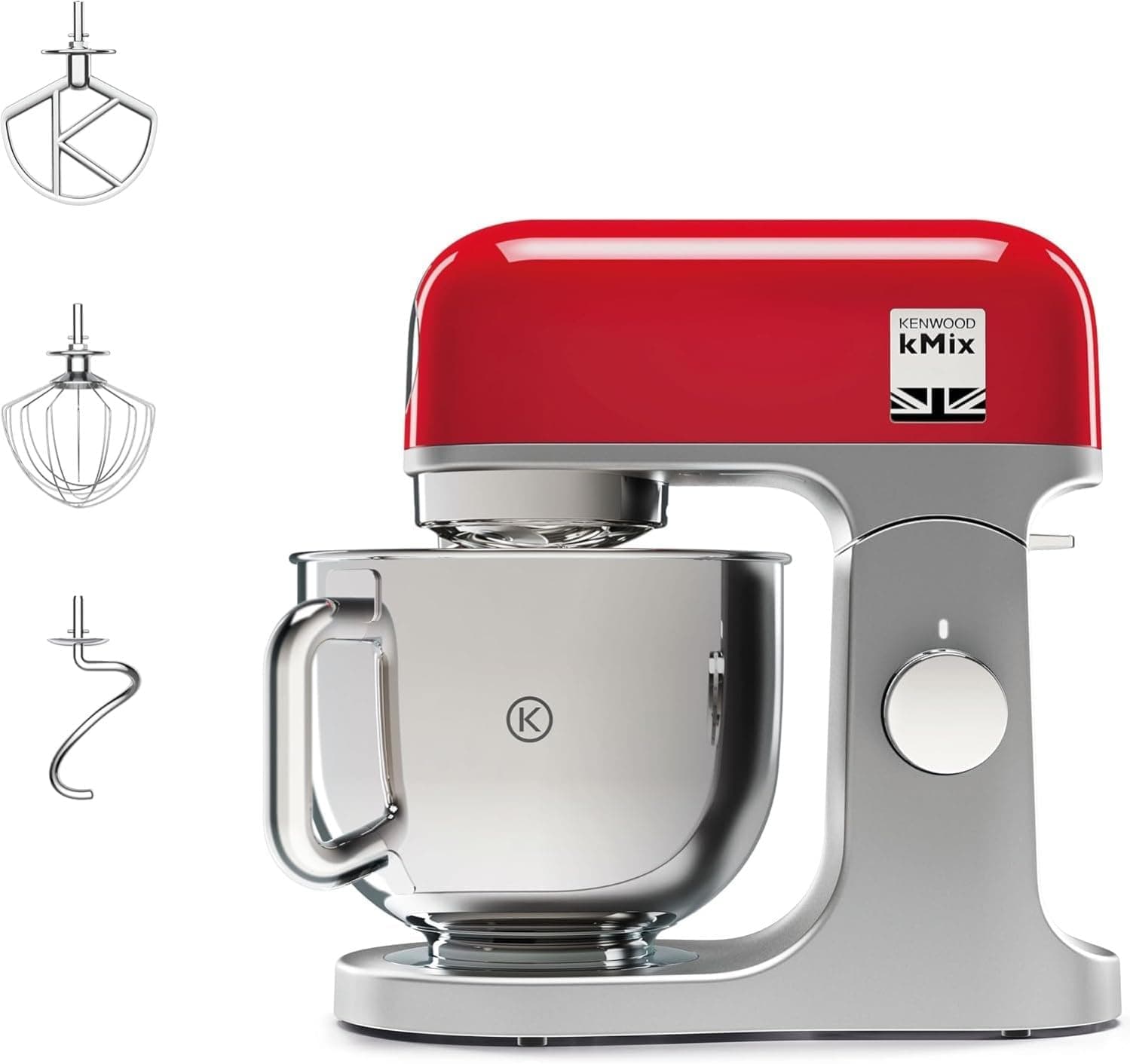 Kenwood KMix - Robot de Cocina 1000W Bol Inox 5L 6 Velocidades Rojo