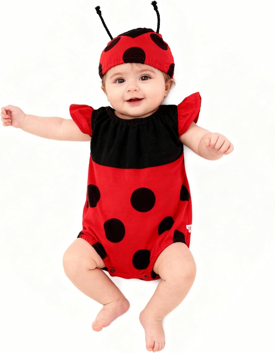 Disfraz de Abeja Ladybug para Bebé Niños Niñas,Conjunto Bebe Recien Nacido Body Mono Onesie Bebé Infantil Talla 0-9 Meses