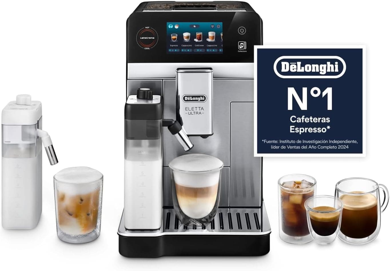 De'Longhi Eletta Ultra - Cafetera Superautomática 50+ Bebidas Silent Tech