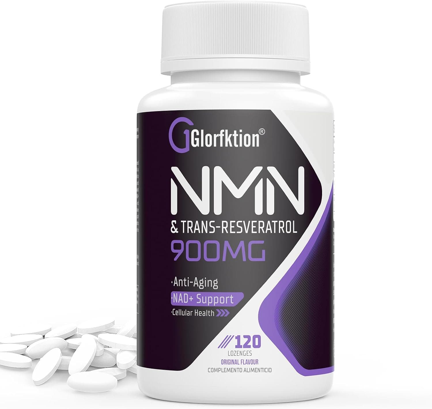 Sublingual Pastillas + 99% Trans-Resveratrol 900mg | 120 Pastillas de Acción Rápida Mejoradas con Pimienta Negra para Máxima Absorción | 950mg por Pastilla (120 unidad (Paquete de 1))
