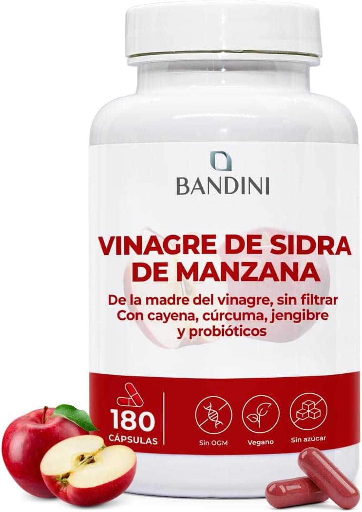 Bandini® Complejo de Vinagre de Sidra de Manzana 1860mg Alta Concentración,