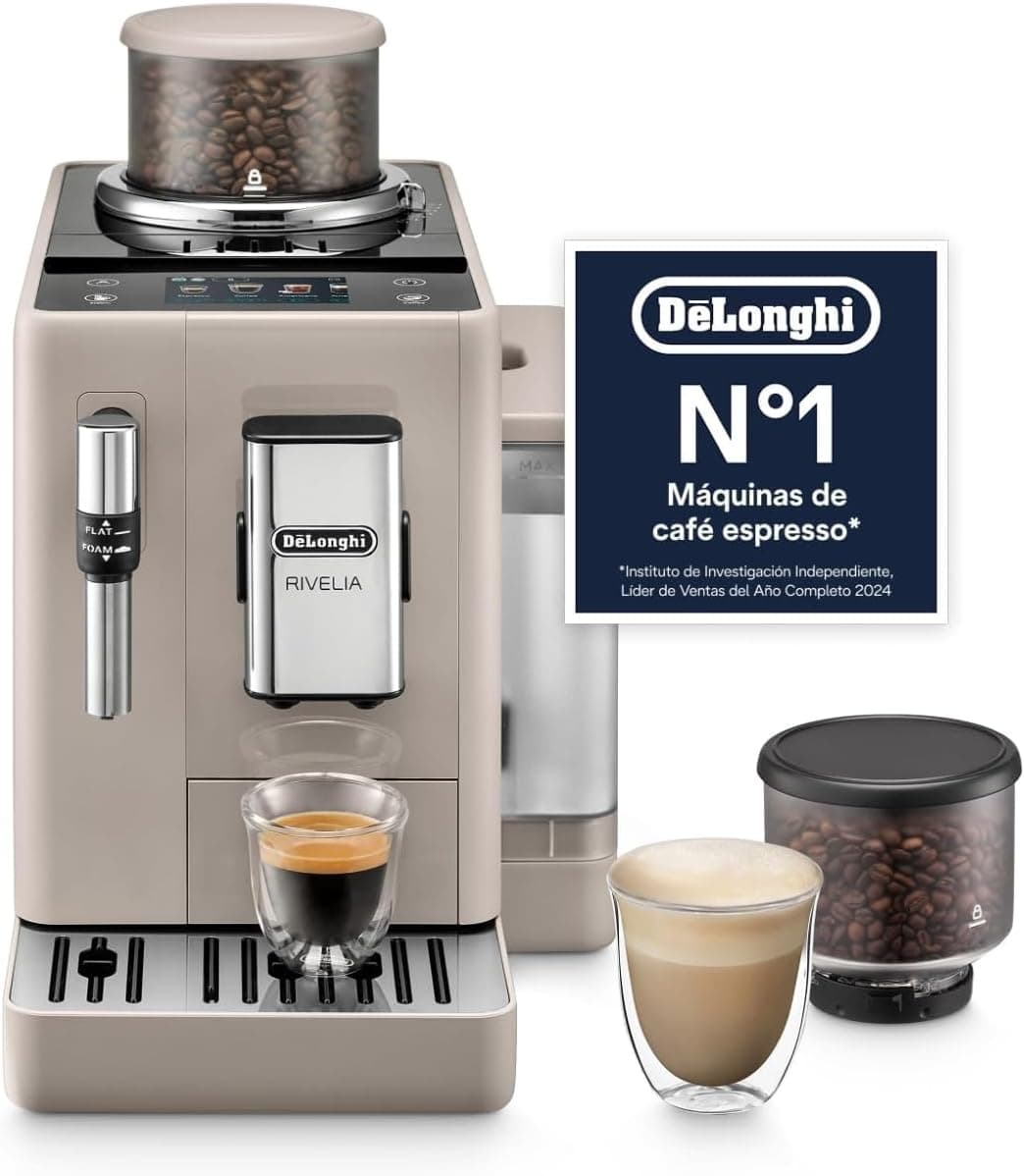 De'Longhi Rivelia - Cafetera Superautomática 8 Bebidas Beige