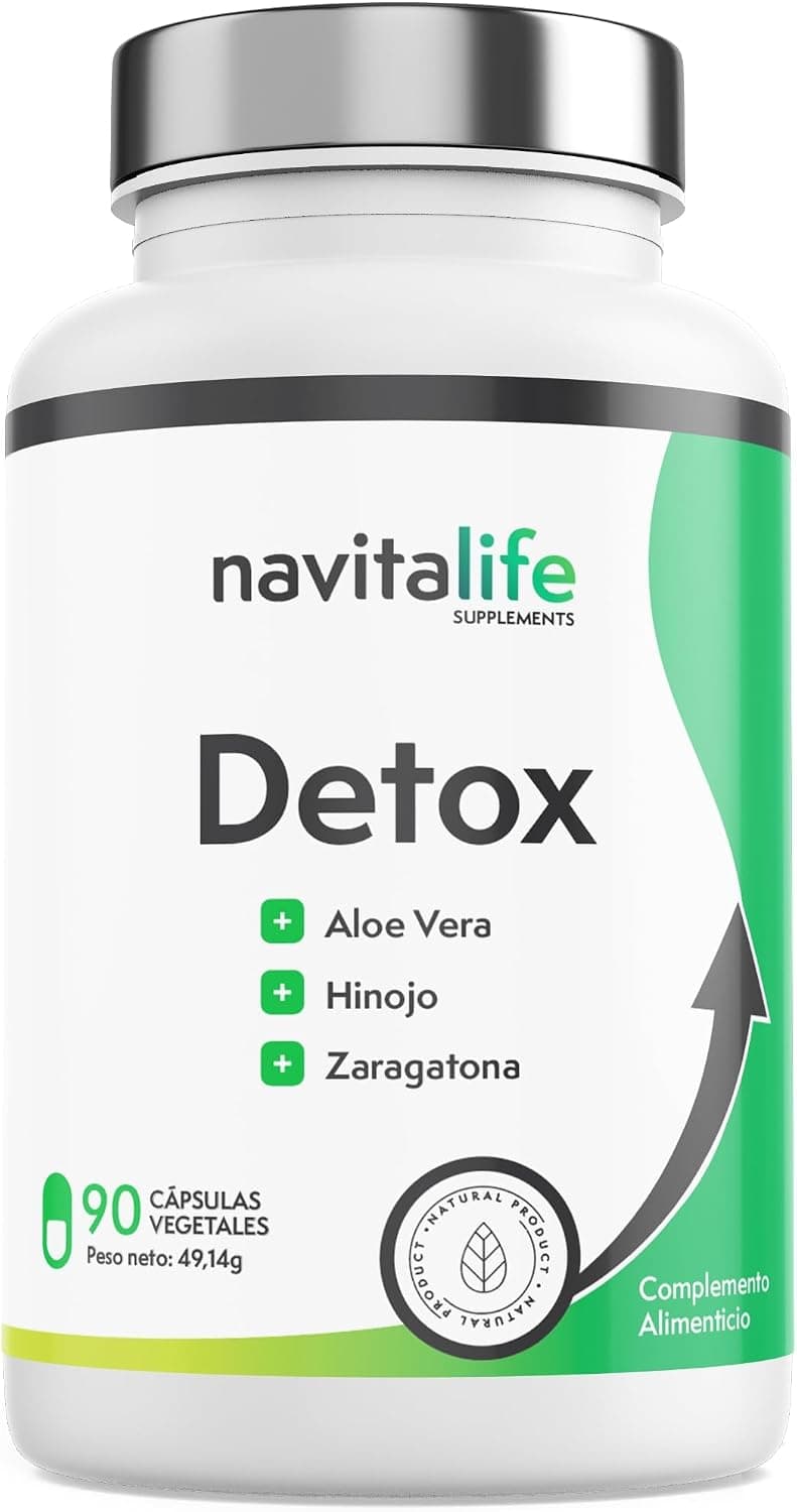 Navitalife Detox Suplemento Aloe Vera con Hinojo y Zaragatona 90 Cápsulas
