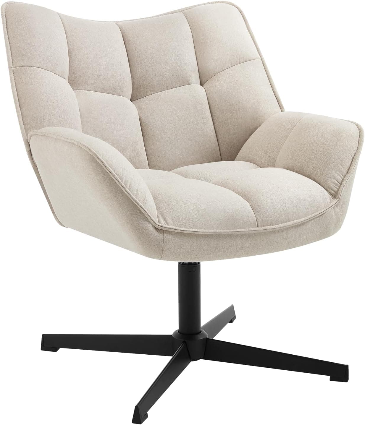 WOLTU Sillón Relax Giratoria, Silla Relax Ergonómica con Acolchado, Beige