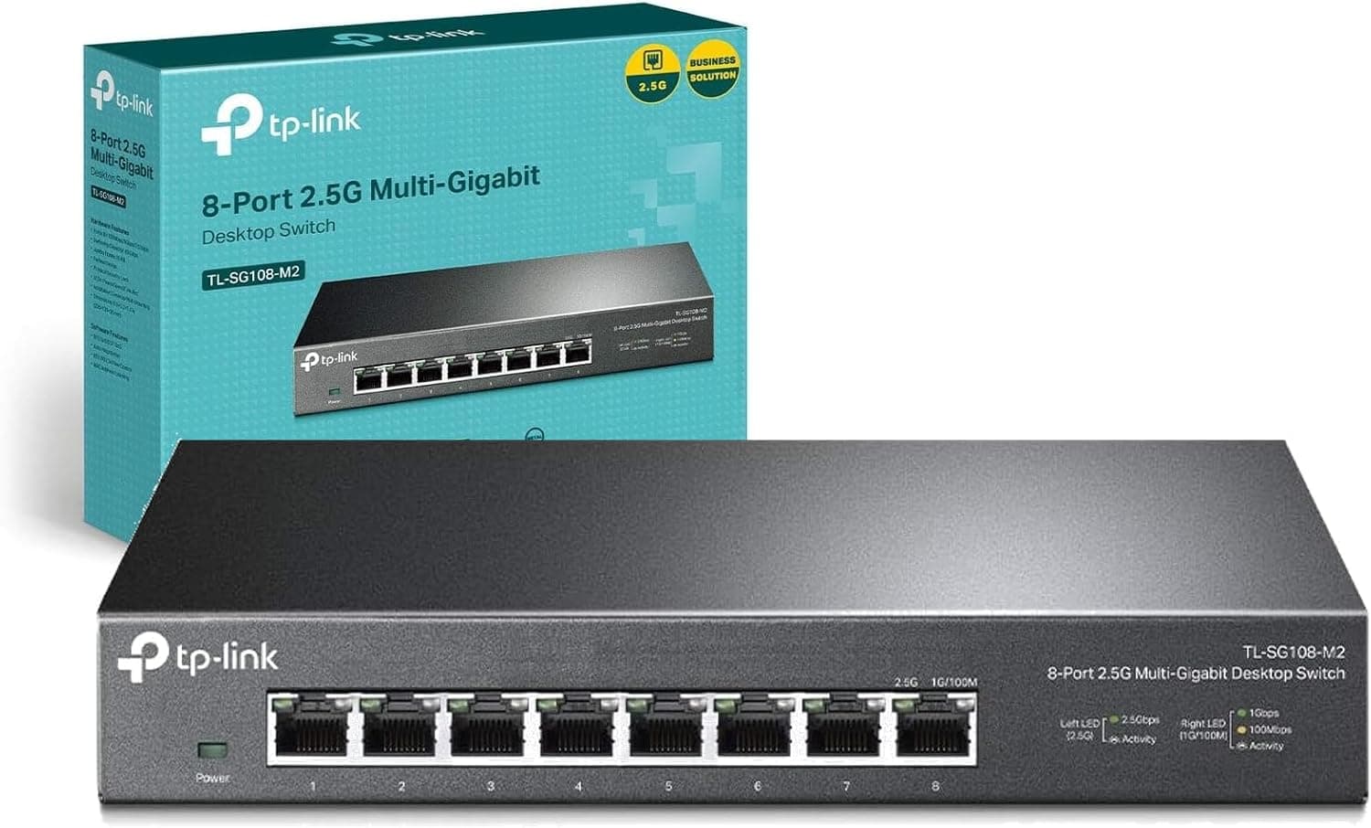TP-Link TL-SG108-M2 - Switch ethernet 2.5G, 8 Puertos, Plug & Play