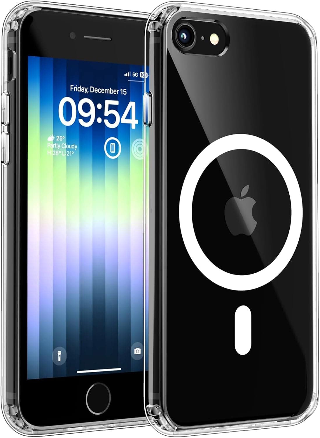 TOCOL Funda para iPhone SE 3/2 (2022/2020), iPhone 8/7, Transparente