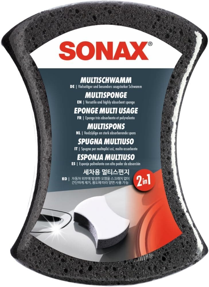 SONAX Esponja Multiusos (1 Unidad) Todoterreno para la Limpieza del Coche