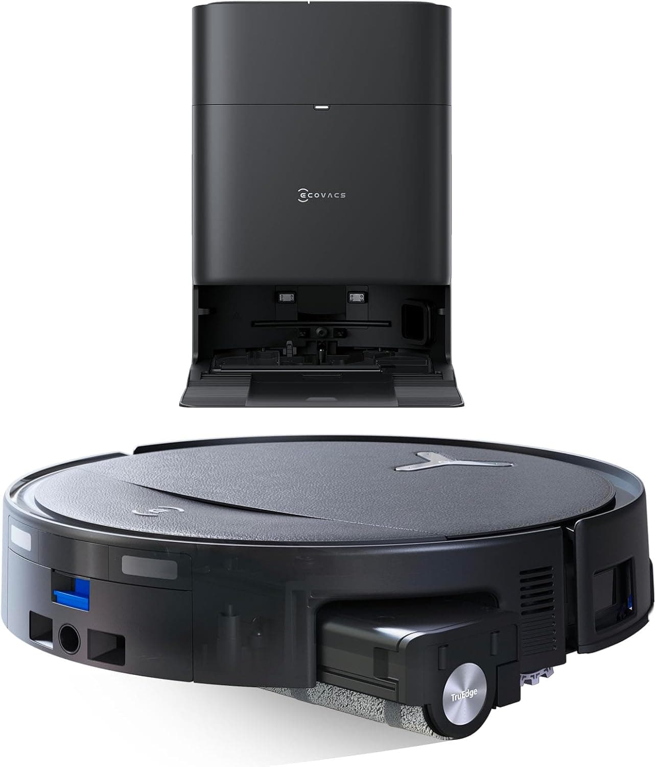 ECOVACS T80S Omni Robot Aspirador y fregasuelos, 24800 Pa, OZMO Roller Gen2