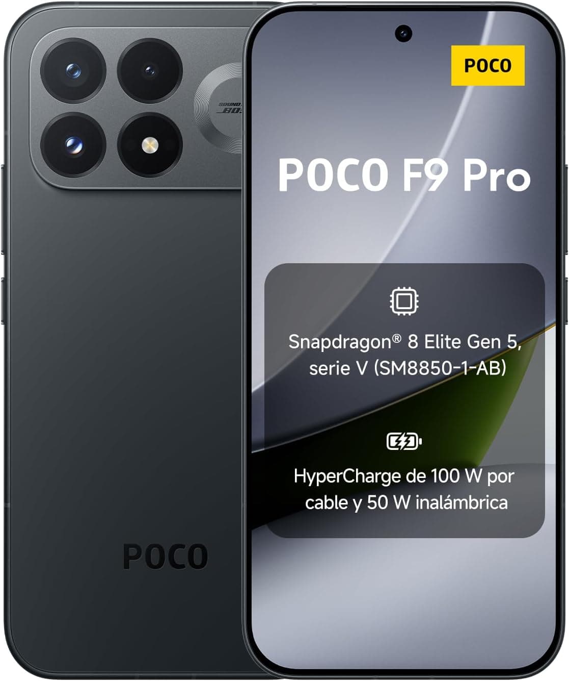 POCO F9 Pro, Smartphone 12+256, Negro, batería de 6330mAh, carga de 100 W