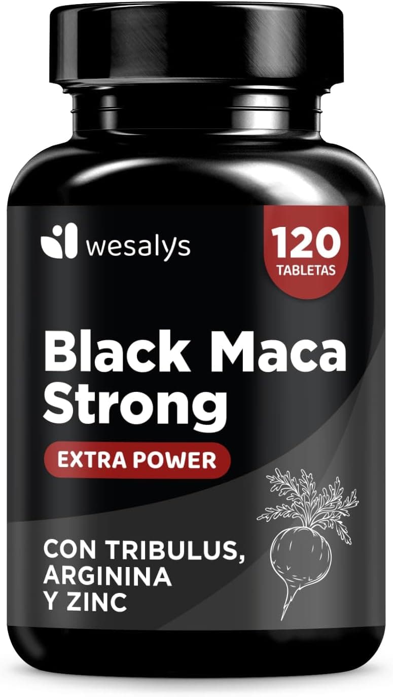 Maca Negra Andina pura 30.000mg 20:1 + Tribulus + Arginina + Zinc | Dosis Alta | Potencia Energía y Vitalidad | Mejora Rendimiento, Memoria y Ánimo | 120 Comprimidos de Alta Potencia
