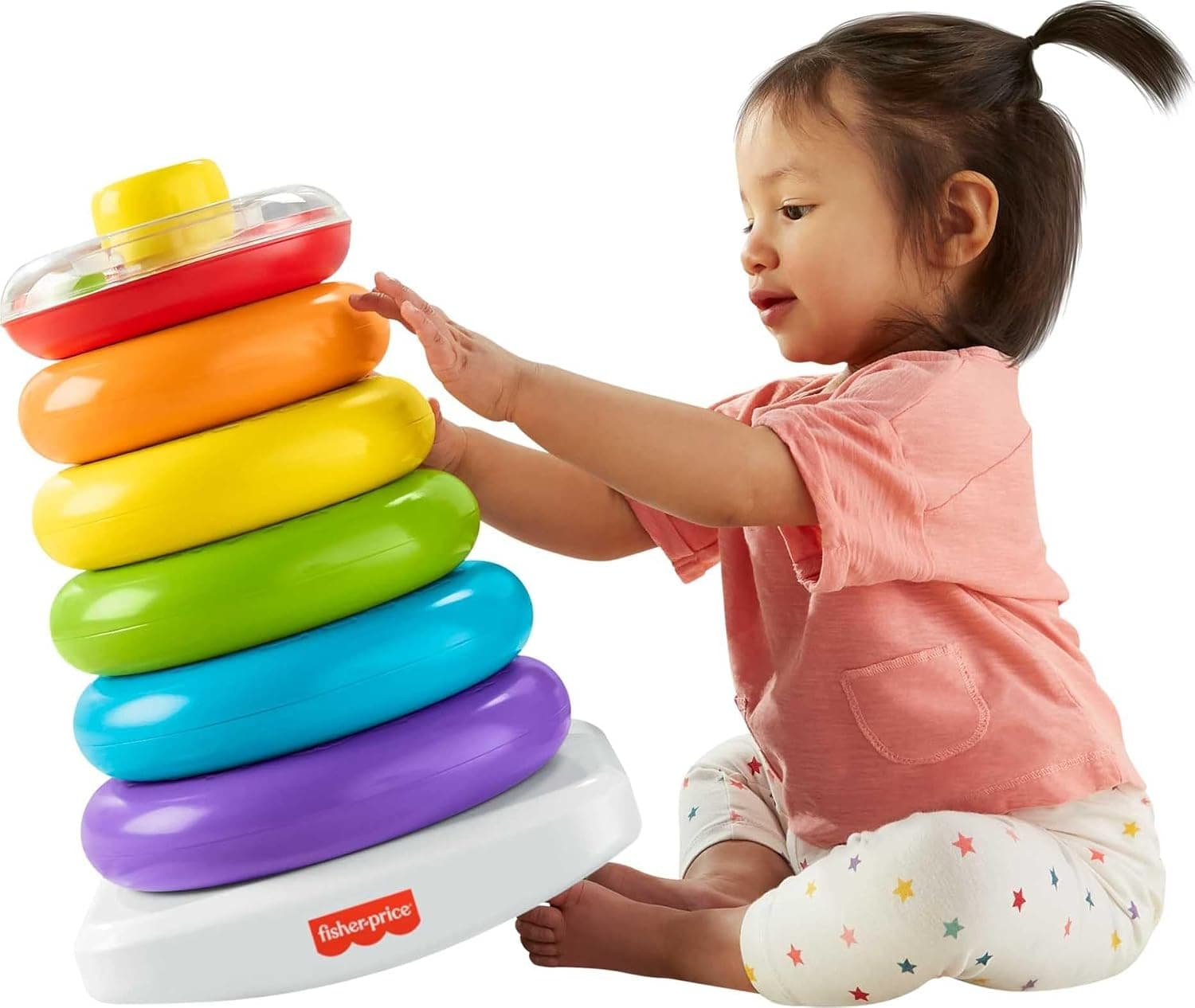 Fisher-Price Pirámide Balanceante Gigante Rock-a-Stack Juguete apilable