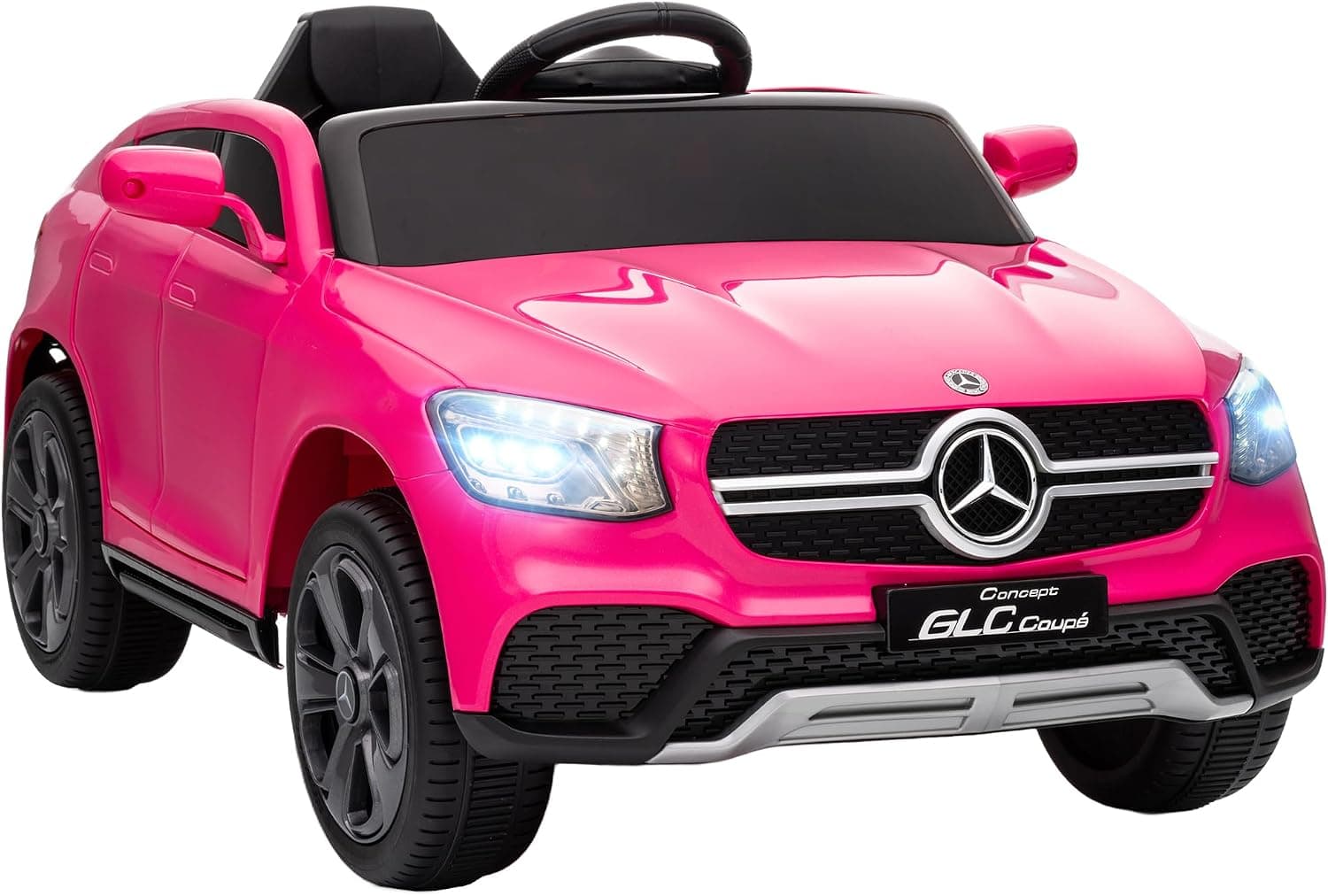 AIYAPLAY Coche Eléctrico para Niños Mercedes-Benz GLC 12V 3-6 Años Rosa