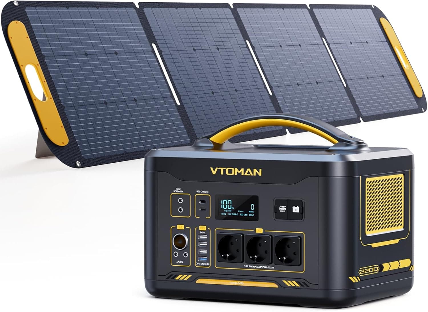 VTOMAN Jump 2200 Estación de Energía Portátil con 200W Panel Solar