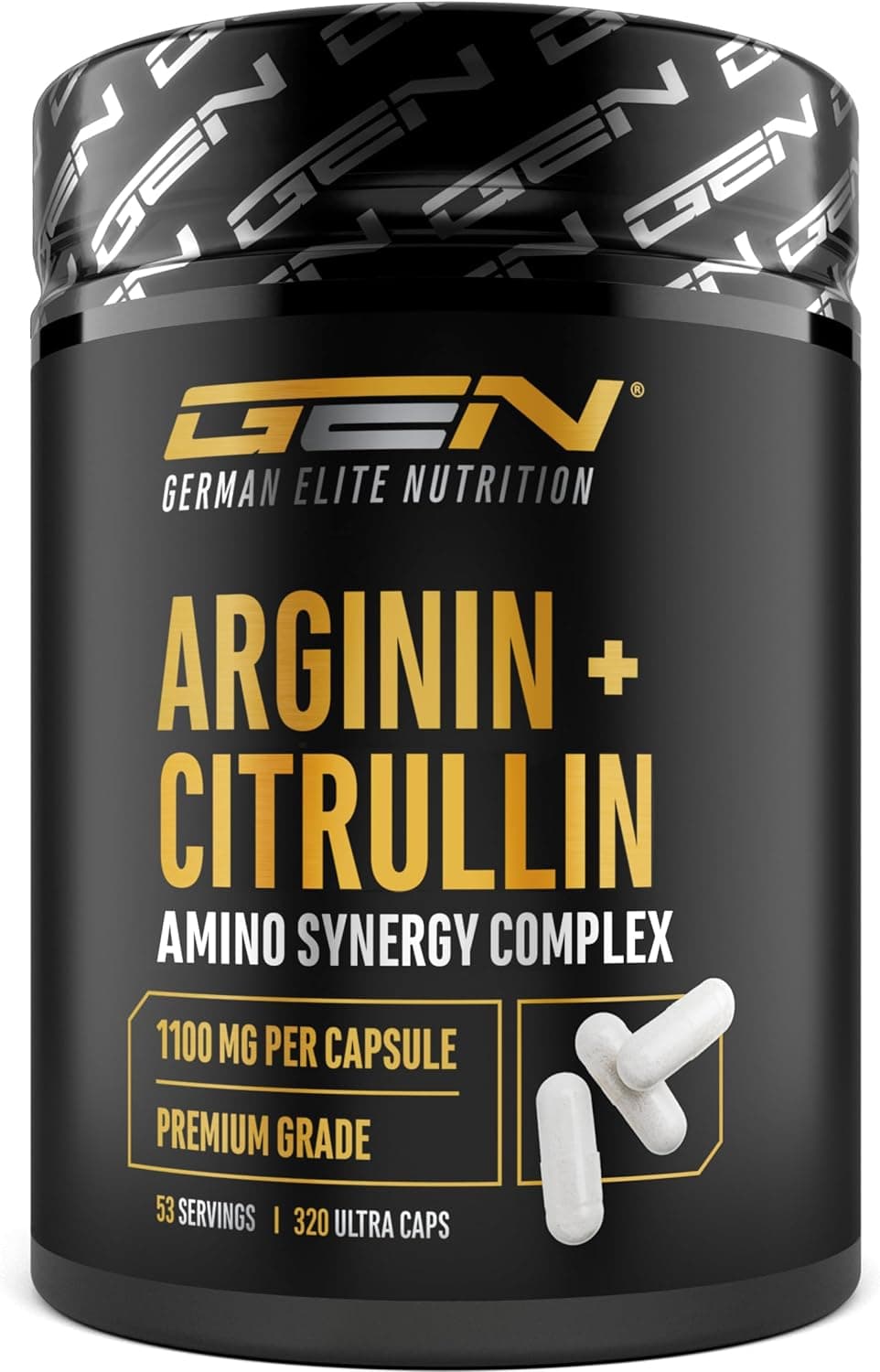 GEN GERMAN ELITE NUTRITION L-Arginina + L-Citrulina - 320 Cápsulas