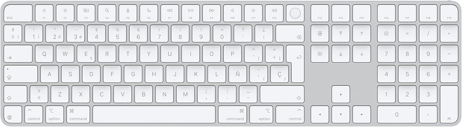 Apple Magic Keyboard con Touch ID y Teclado numérico para Modelos de Mac con Chip de Apple - Español - Teclas Blancas ​​​​​​​