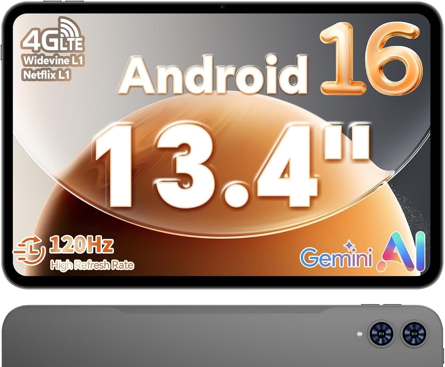 TECLAST T65 Tablet 13.4" Android 16,120Hz Tablet 4G LTE, 8000mAh,26GB+128GB