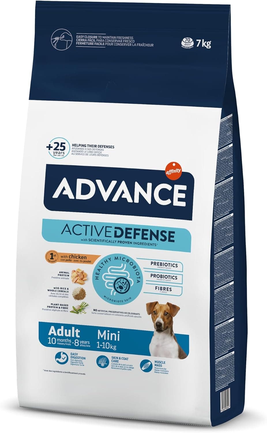 Advance Mini Adult Chicken, Pienso para Perros Adultos de Razas Pequeñas con Pollo, 7kg