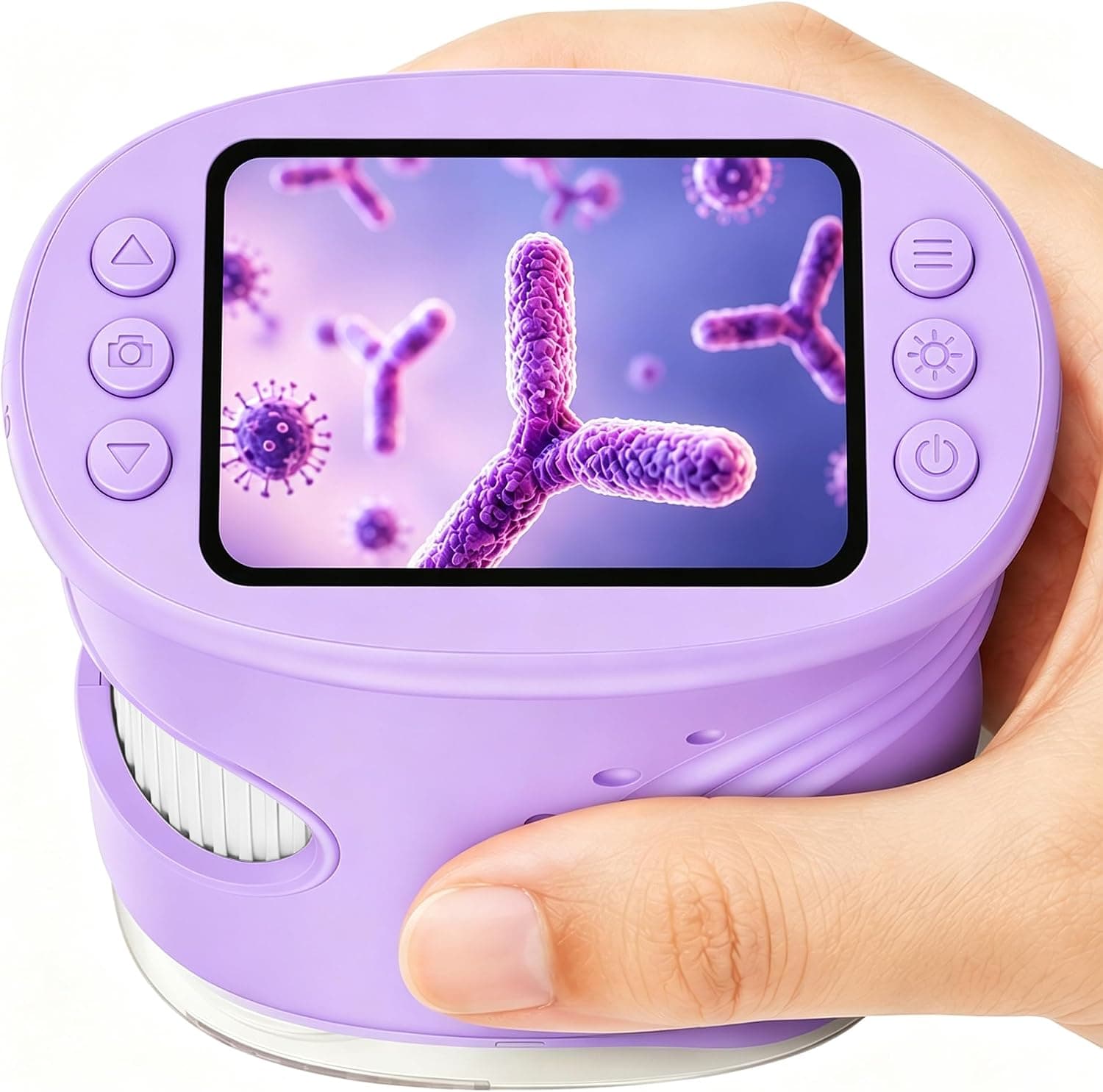 Microscopio para Niños 1000X, Función Foto y Video (Morado)