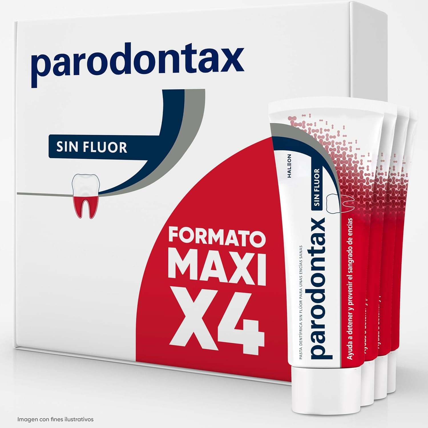 Parodontax Sin Flúor Pasta De Dientes, Encías Sanas, Pack 4 x 75 ml
