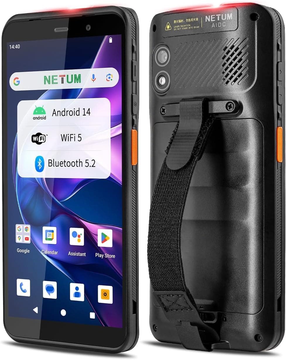 NETUM Q900 Lector de Código de Barras, PDA Android 14, Escáner Portátil
