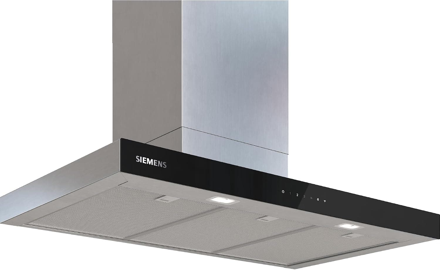 Siemens - Campana Extractora Decorativa de Pared, iQ500, 90 cm de ancho, acero mate antihuellas, LC97BDN30