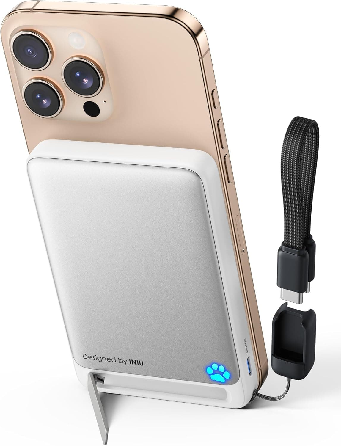 INIU para MagSafe Qi2 15W Power Bank, Ultrafino 10000mAh Bateria Portatil