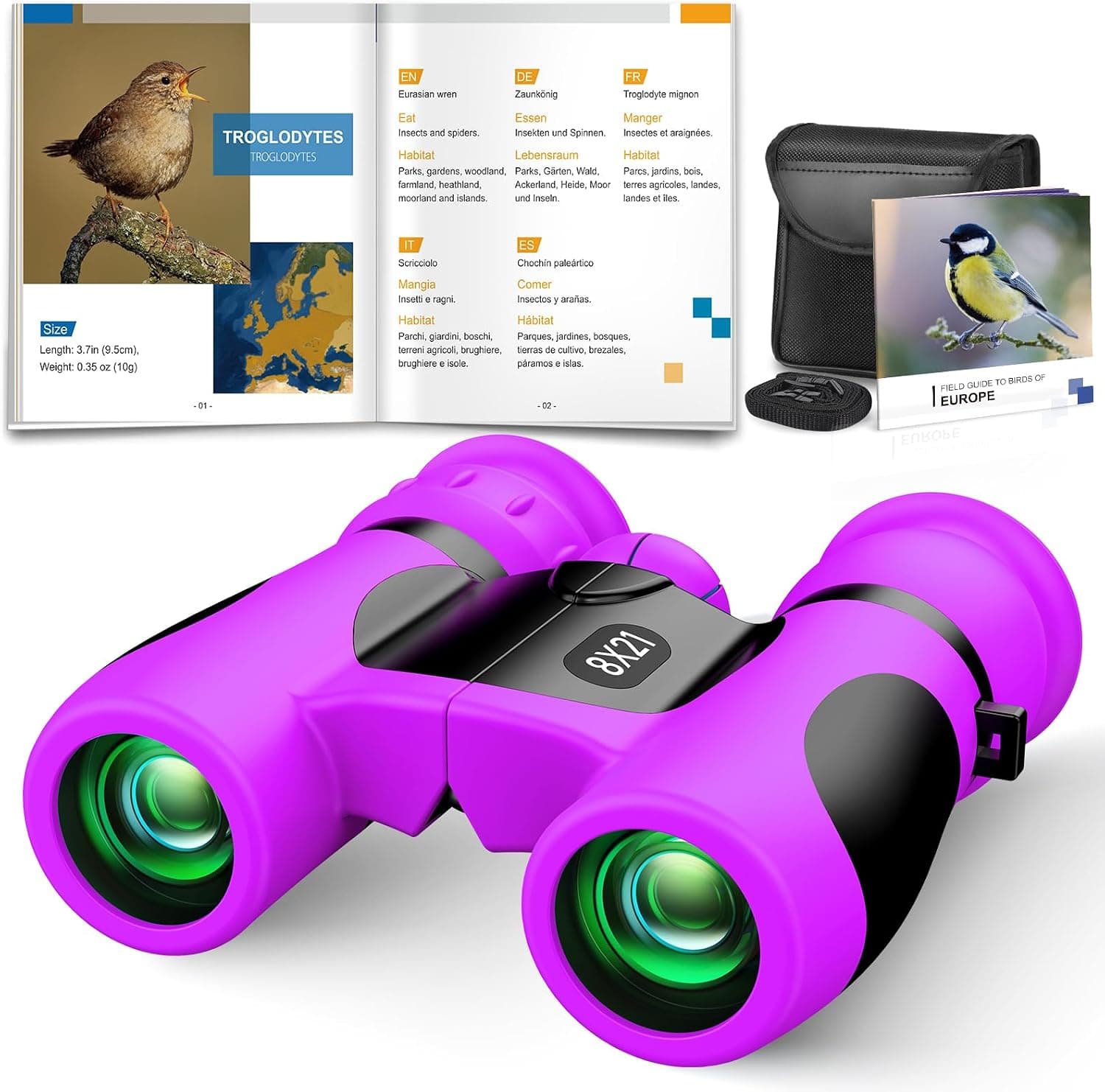 Juguetes Niña 3-12 Años, Prismaticos Niñas Juego Niño Regalos de Cumpleaños - Ideal para Birdwatching, Regalo Familiar y Educativo