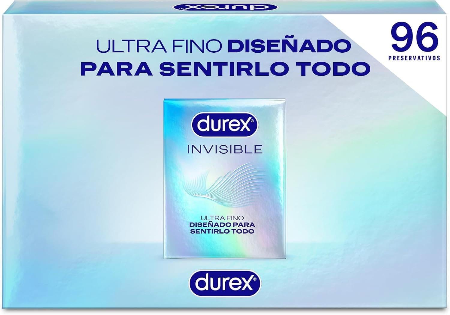 Durex Preservativos Invisible, Ultra fino, el más fino de Durex, pack 96 condones