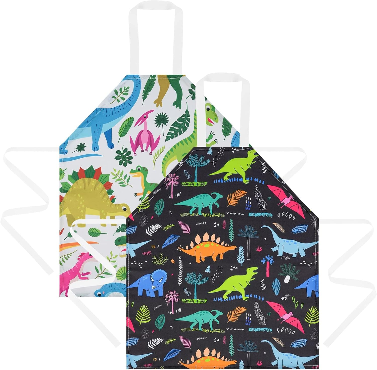 HOTUT Delantales para Niños,2pcs Delantal Infantil,Impermeable y Antiincrustante Delantal Infantil Cocina,Delantales Cocina Niños para Pintar,Cocinar,Hornear,Jardín,Cocina