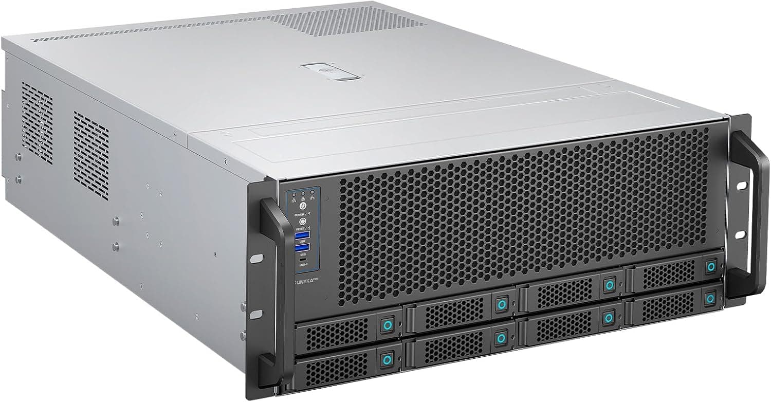 UNYKAch Chasis Servidor Rack Hot Swap 4U HSW4U6508-8 Bahías