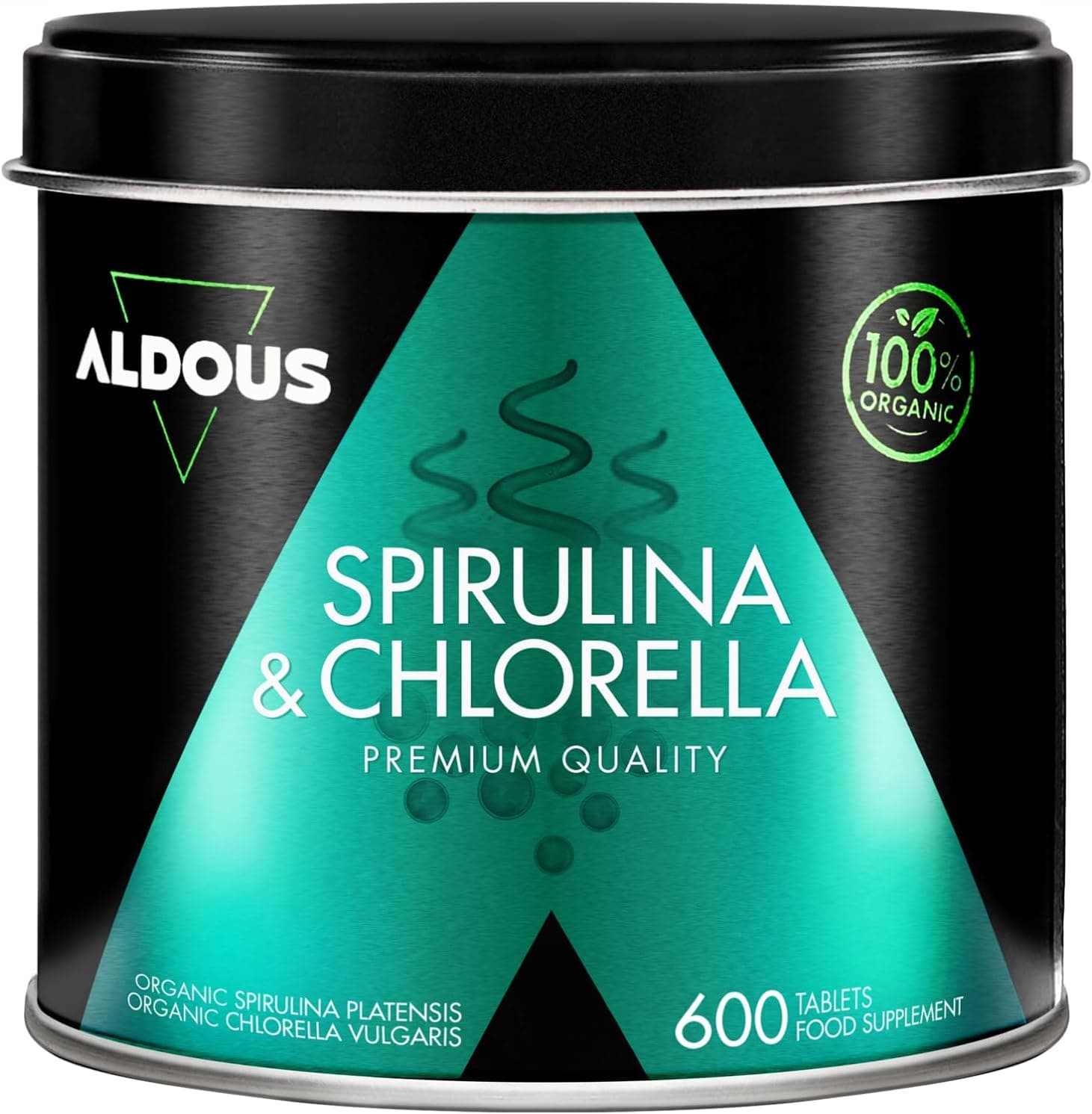 600 Comprimidos Chlorella y Espirulina Ecológica -3000mg por dosis- Energia