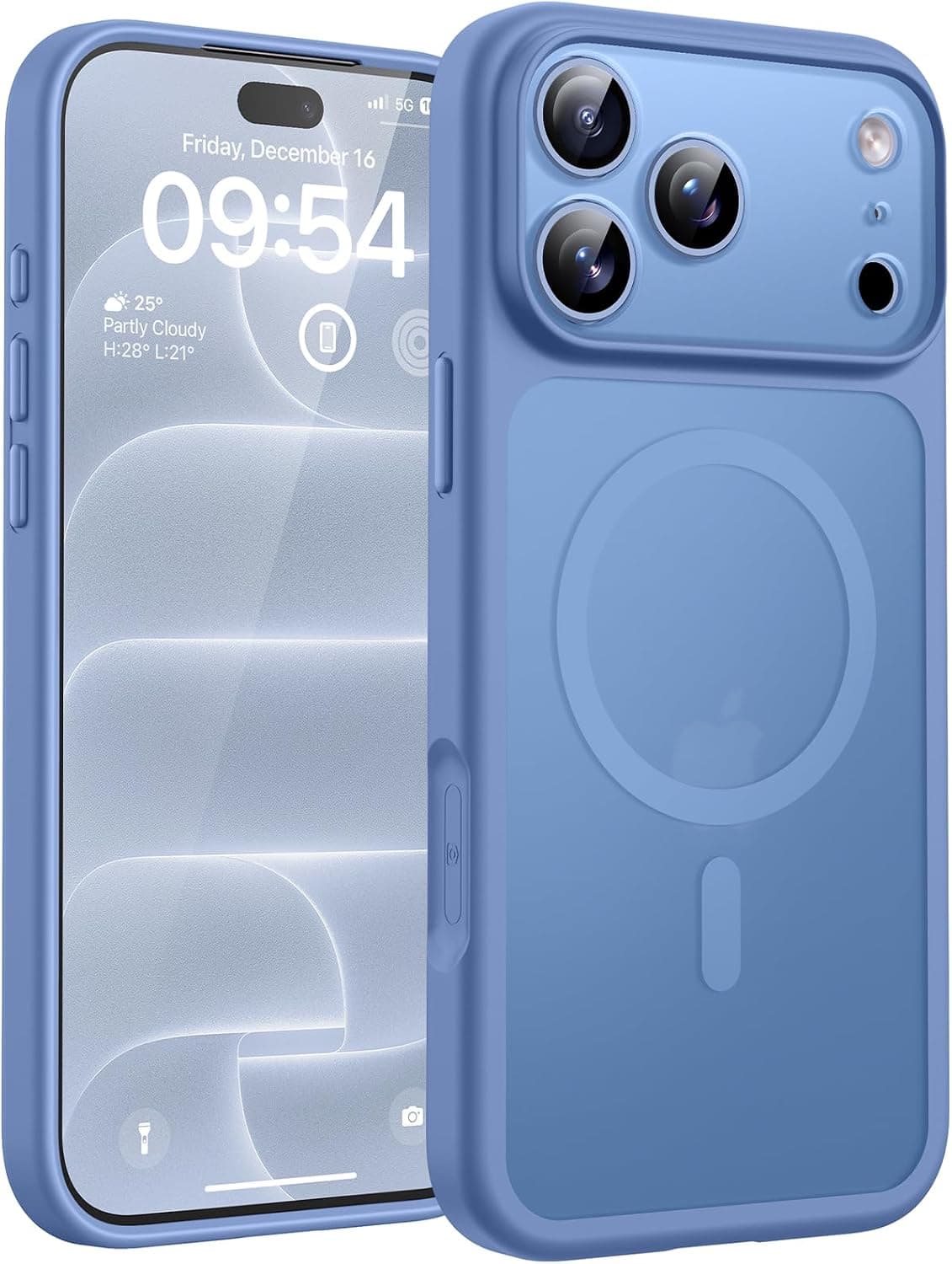 TOCOL Funda para iPhone 18 Pro MAX, Compatible con MagSafe, Azul Claro