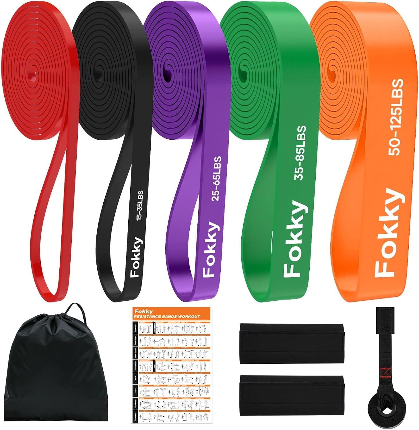 Fokky Gomas Elasticas Musculacion[Set of 5], Bandas Elasticas Musculacion