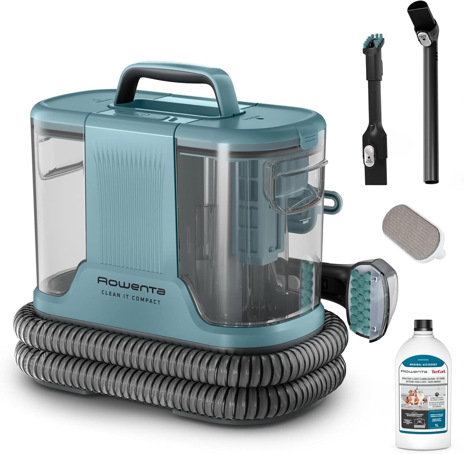 Rowenta Clean It Compact, Aspiradora tapicerías 400W, 4 Acc, Hasta 11,5 Kpa